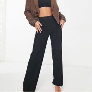 Petite Seam Front High Waisted Tailored Pants